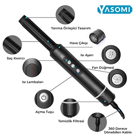 Yasomi S1 Pro 7 in 1 Saç Şekillendirici