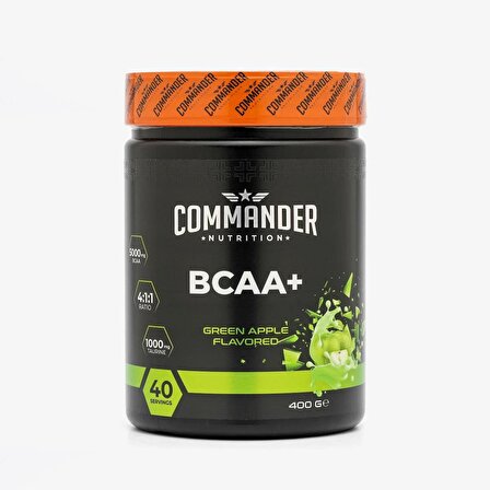 Commander Nutrition B.C.A.A+ 400g (40 Servis) - Yeşil Elma Aromalı