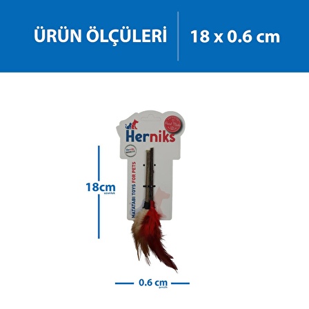 Herniks Matatabili Tüylü Yenilebilir İkili Çiğneme Çubuğu - Tüy 18cm