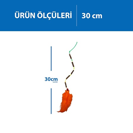 Herniks Matatabili Tüylü ve Sesli Doğal Kedi Çiğneme Çubuklu İp 30cm