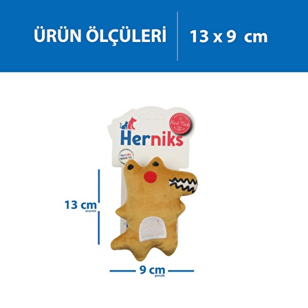 Herniks Sesli Kumaş Peluş Köpek Oyuncağı - Timy 13cm Sarı