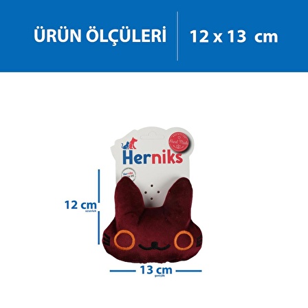 Herniks Sesli Kumaş Peluş Köpek Oyuncağı - Kitty 13cm Bordo