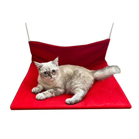 Herniks Peluş Kedi Kalorifer Yatağı - Kırmızı
