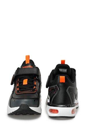SOLVIT HI 4X Siyah Erkek Çocuk Basketbol Ayakkabı-Siyah-Neon Turuncu