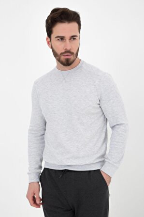 defy's ERKEK BASIC SWEATSHIRT KAR MELANJ - XL