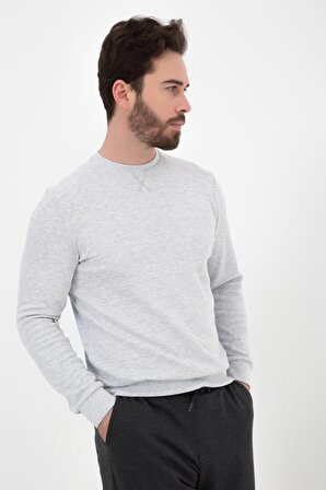 defy's ERKEK BASIC SWEATSHIRT KAR MELANJ - XL