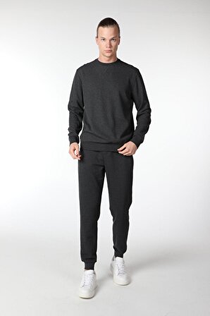 defy's ERKEK BASIC SWEATSHIRT ANTRASİT - L