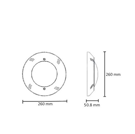 Mega Pool Soft Beyaz Işık Led ( Osram ) Sıva Üstü Havuz Aydınlatma Lambası-Flat Type Led Lights-ToptancıyızBiz