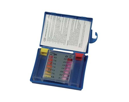 Gemaş Tabletli Test Aleti-Serbest Klor+pH (10 ar adet test ajani ile birlikte)-ToptancıyızBiz