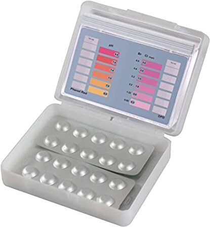 Midas Tabletli Test Aleti-Serbest Klor+pH (10 ar adet test ajani ile birlikte)-ToptancıyızBiz