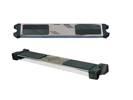Gemaş Paslanmaz Çelik AISI 304 kalite merdiven basamağı - Lastik pedli. Ø42 mm boru için. Eğimli-ToptancıyızBiz