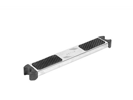 Gemaş Paslanmaz Çelik AISI 304 kalite merdiven basamağı - Lastik pedli. Ø38 mm boru için. Genişlik 500 mm. Eğimli-ToptancıyızBiz