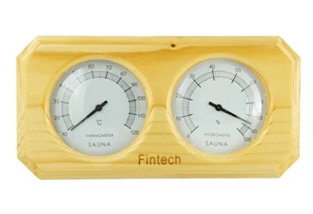 FINTECH Sauna Ahşap Termometre ve Higrometre Kombine-ToptancıyızBiz