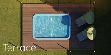 Fiber Hazır Havuz Terrace Model 2,00 x 3,00 x 0,90 mt - 3,45 m3 - ToptancıyızBiz