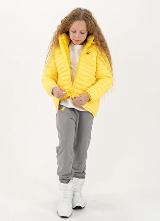 Haribo Sarı Kız Çocuk Kapüşonlu Mont HRBTXT401