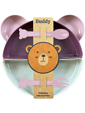 Buddy Tucklebery Tabağı Seti 7'li Pembe-Mor