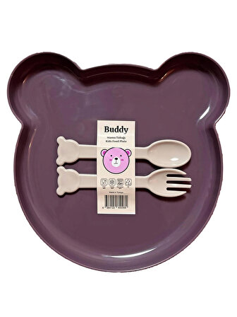 Tucklebery Buddy 3'lü Mama Tabağı Seti Mor