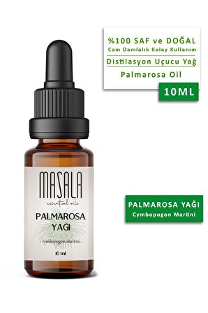Masala Saf Palmarosa Yağı 10 ml. - (Palmarosa Essential Oil) 