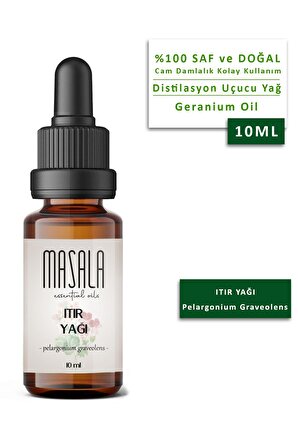 Masala Saf Itır (Sardunya) Yağı 10 ml. - (Geranium Essential Oil) 