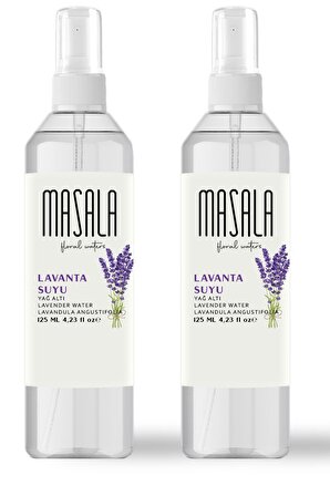 2 Adet Saf Lavanta Suyu 125 ml %100 Doğal Yağlı Hidrosol - Tonik Lavender Floral Water Hydrosol Tonic