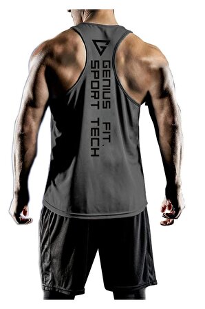Erkek Dry Fit Y-back Gym Fitness Sporcu Atleti Genıus-fıt