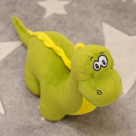 80 cm Yeşil / Sarı Dinozor Peluş Oyuncak