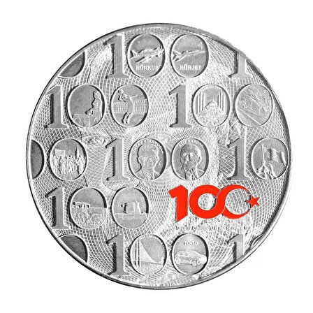 Türkiye Yüzyılı 2023 150 Gram Gümüş Sikke Coin (999.0)