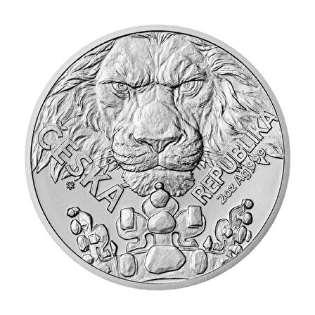 Czech Lion  2023 2 Ons 62.20 Gram Gümüş Sikke Coin (999)