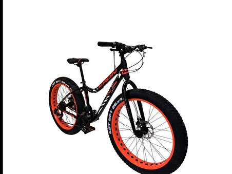Kron FXC 500 24 Md 13 Fat Bike Dağ Bisikleti Mat Siyah-Neon Turuncu-Gri