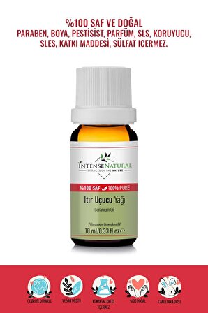 Itır Uçucu Yağı 10 ml %100 Saf ve Doğal Sardunya Çiçeği Geranium Essential Oil