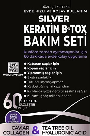 La Benedic 4 Aşamalı Silver Keratin Botox Hızlı Düzleştirici & Bakım Full Set (Silver Saçlar İçin)