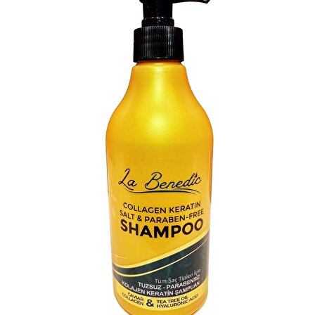 La Benedic Collagen Keratin Salt & Paraben Free Onarıcı Şampuan (Tüm Saç Tipleri İçin) 500ml
