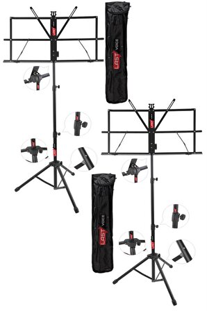 Lastvoice Nt-106X 2Lİ SET Tel Nota Sehpası Makaslı ( Taşıma Çantalı )