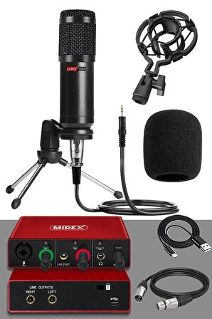 Lastvoice BM800 GLX Basic Set BM800 Mikrofon Midex GLX-500 PRO Ses Kartı