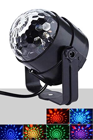 Quenlite QX-135 Mini Led Magic Disko Işığı Sahne Top Işık Sese Duyarlı Eğlence LED Işık