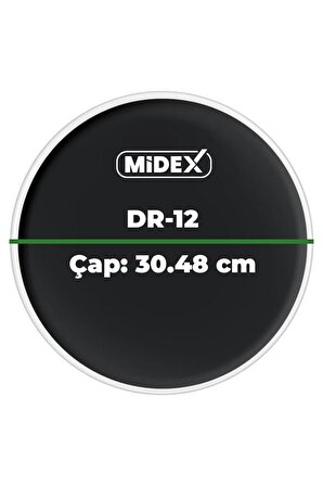 Midex DR-12BK Siyah Renk 12 İnç Alto Bateri Davul Derisi Drumhead 12'' inch (30.48 cm)