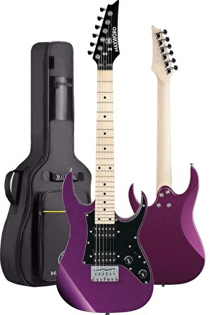 Maxword DE-150PU-25AMP Maple Klavye HH Yüksek Kaliteli 25W Amfili Elektro Gitar Seti