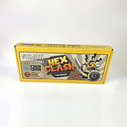 Hex Clash Arı Daması - Altıgen Dama - Çevir Oyna - 2 Kişilik Strateji Ve Kutu Oyunu - Masa Oyunları