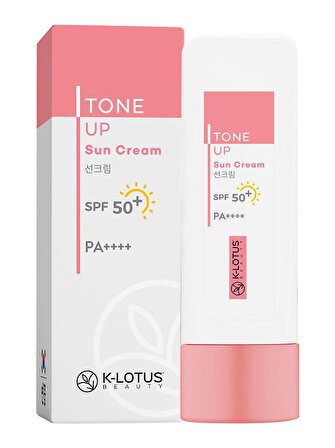 K-Lotus Tone Up Yüz ve Vücut SPF 50+ Güneş Koruyucu Krem PA++++ 50 ml (Tüm Cilt Tipleri İçin)