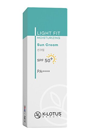 K-Lotus Light Fit Yüz ve Vücut SPF 50+ Nemlendirici Güneş Koruyucu Krem PA++++ 50ml (Kuru Ciltler için)