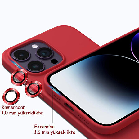 iPhone 14 Pro Max Kılıf Kamera Lensli Lansman Silikon Kapak