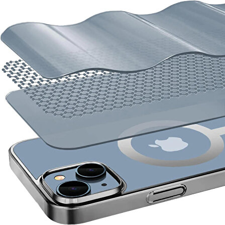 iPhone 15 Kılıf Magsafe Özellikli Titanyum Seri Silikon Kapak