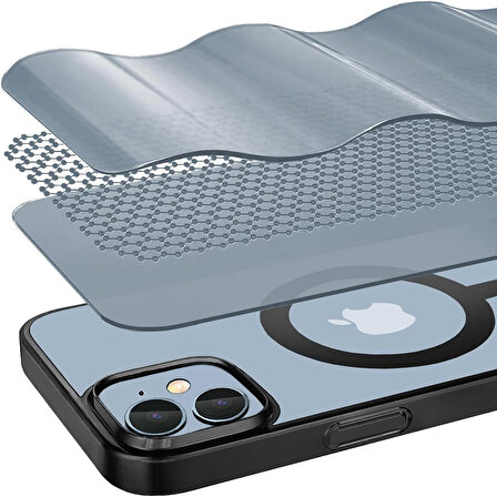 iPhone 11 Kılıf Magsafe Özellikli Titanyum Seri Silikon Kapak