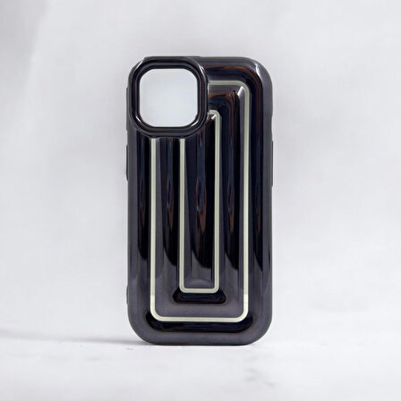 iPhone 13 Pro Max Rudra Seri Labirent Desen 3D Metalik Silikon Kapak