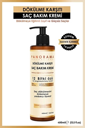 Panorama Professional Dökülme Karşıtı Saç Kremi 400 ml / Biotin Caffein Zinc Niacin Provitamin B5