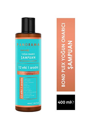 PANORAMA Professional Bond Plex Bakım Seti 12 Etki 1 Arada/400ml Şampuan-Sıvı Saç Kremi +100 ml Saç Bakım Yağı