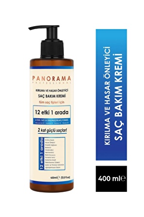 PANORAMA Professional Kırılma ve Hasar Önleyici Bakım Seti 2 Kat Güçlü Saçlar/400 ml x2 Şampuan-Saç Kremi