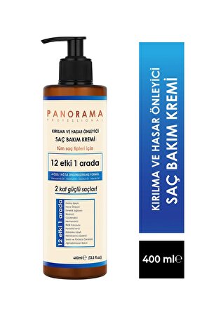 PANORAMA Professional Kırılma ve Hasar Önleyici Bakım Seti 400 ml Şampuan-Saç Kremi-100 ml Saç Yağı
