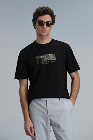 Bıanca Modern Grafik T- Shirt Siyah