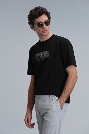 Bıanca Modern Grafik T- Shirt Siyah
